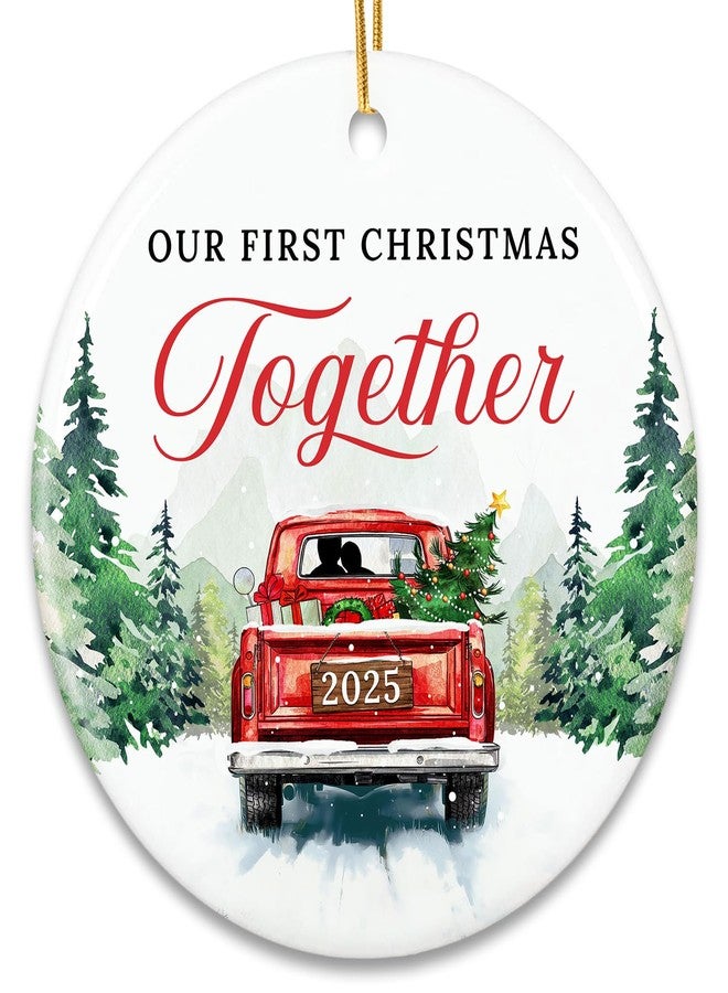 ZAGKOO Christmas Couples Gifts - First Christmas Together Ornament 2025 for Him Her, Boyfriend Girlfriend, Married Couple - First Xmas Ornament - Better Together Unique Wedding Gift Ideas - Image 1